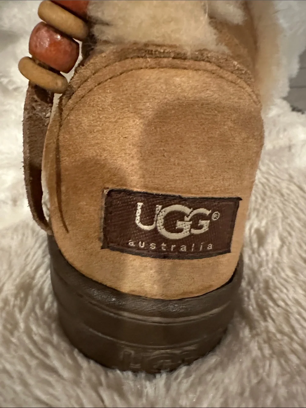 UGG Chestnut Suede Tall Shearling-Lined Boot